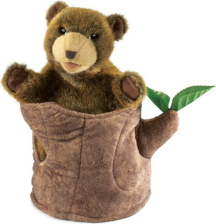 Bear in the Tree Stump Puppet