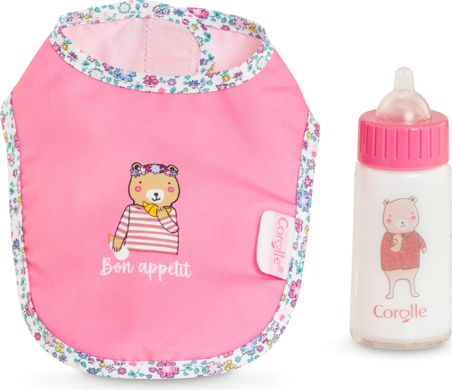 Bib & Magic Milk Bottle for 14" Dolls