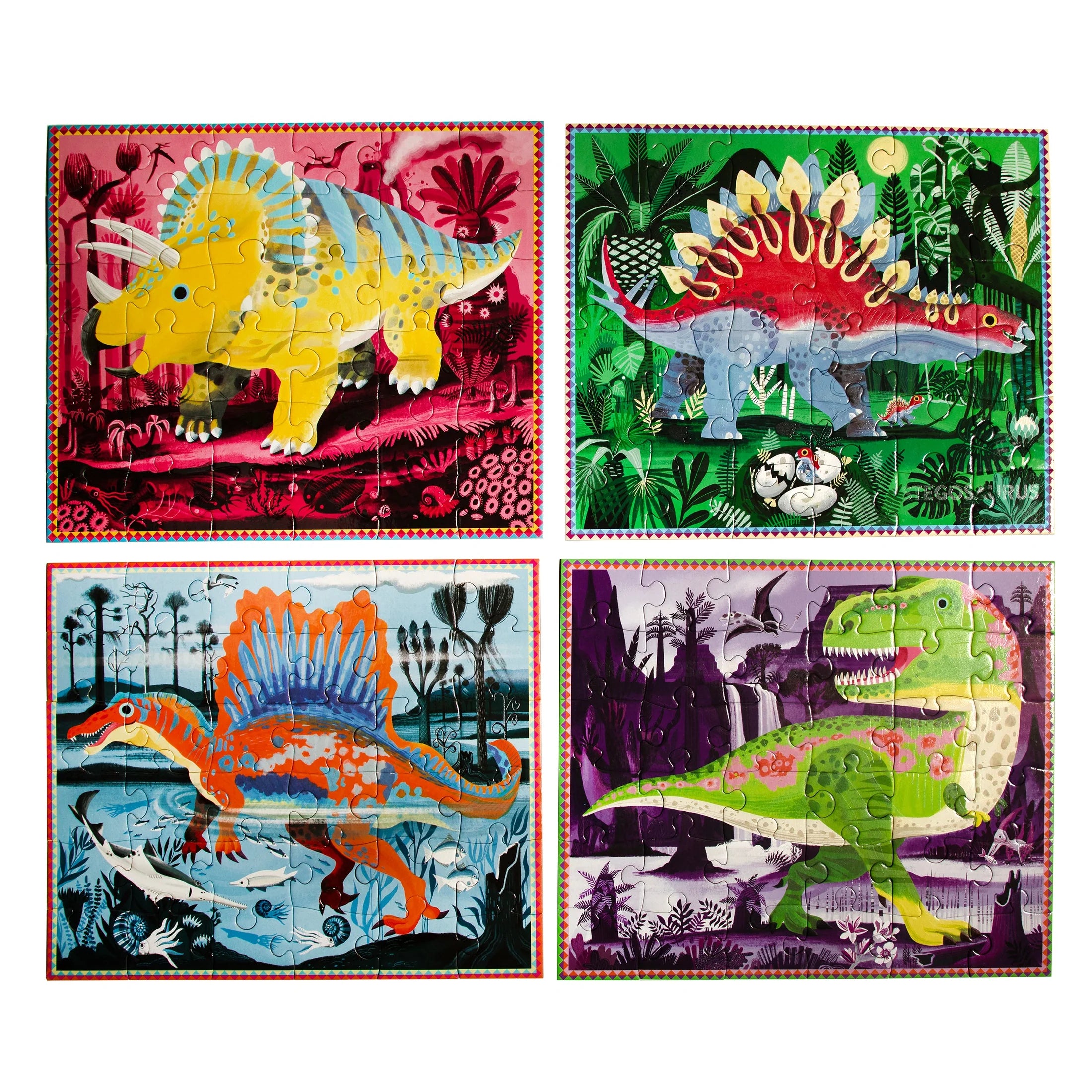 Dinosaurs Skeletal Systems Four 36 Piece Puzzles