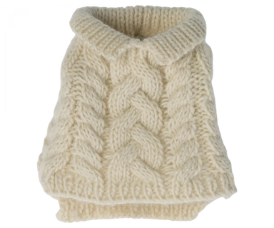Maileg Puppy Sweater in Off White