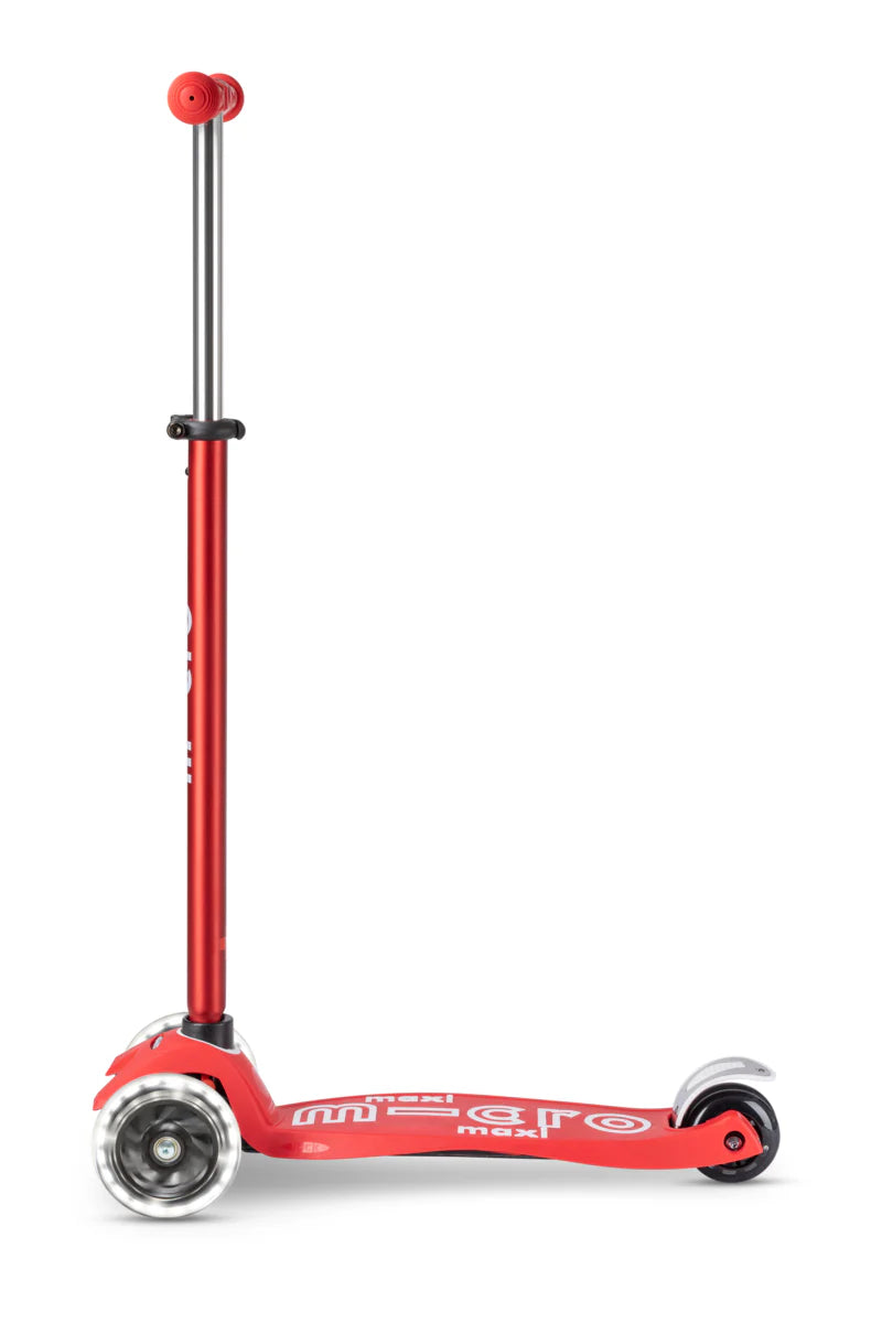 Micro Maxi Deluxe LED Red Scooter