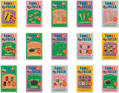 Mini Matchboxes with Assorted Minature Kitchen Accessories