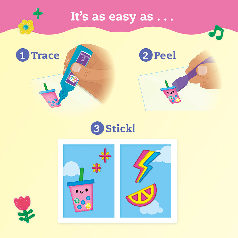Paint & Peel Jelly Stickers: Glitter Goals!