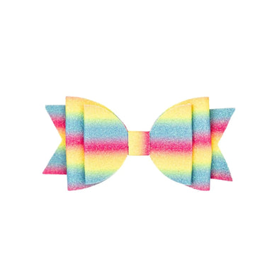 Rainbow Ombre Bow Clip