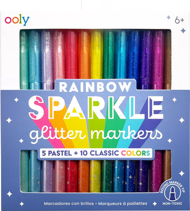 Rainbow Sparkle Metallic Markers Set of 15