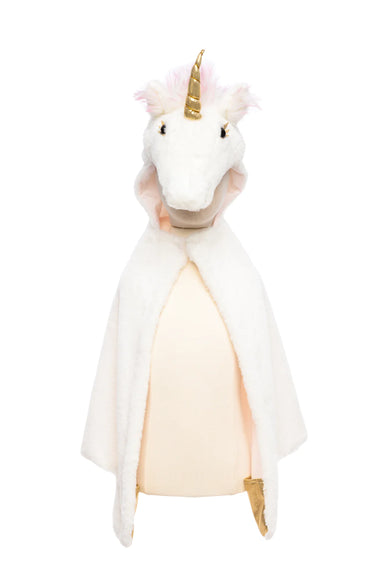 White Unicorn Cuddle Cape Size 4-6