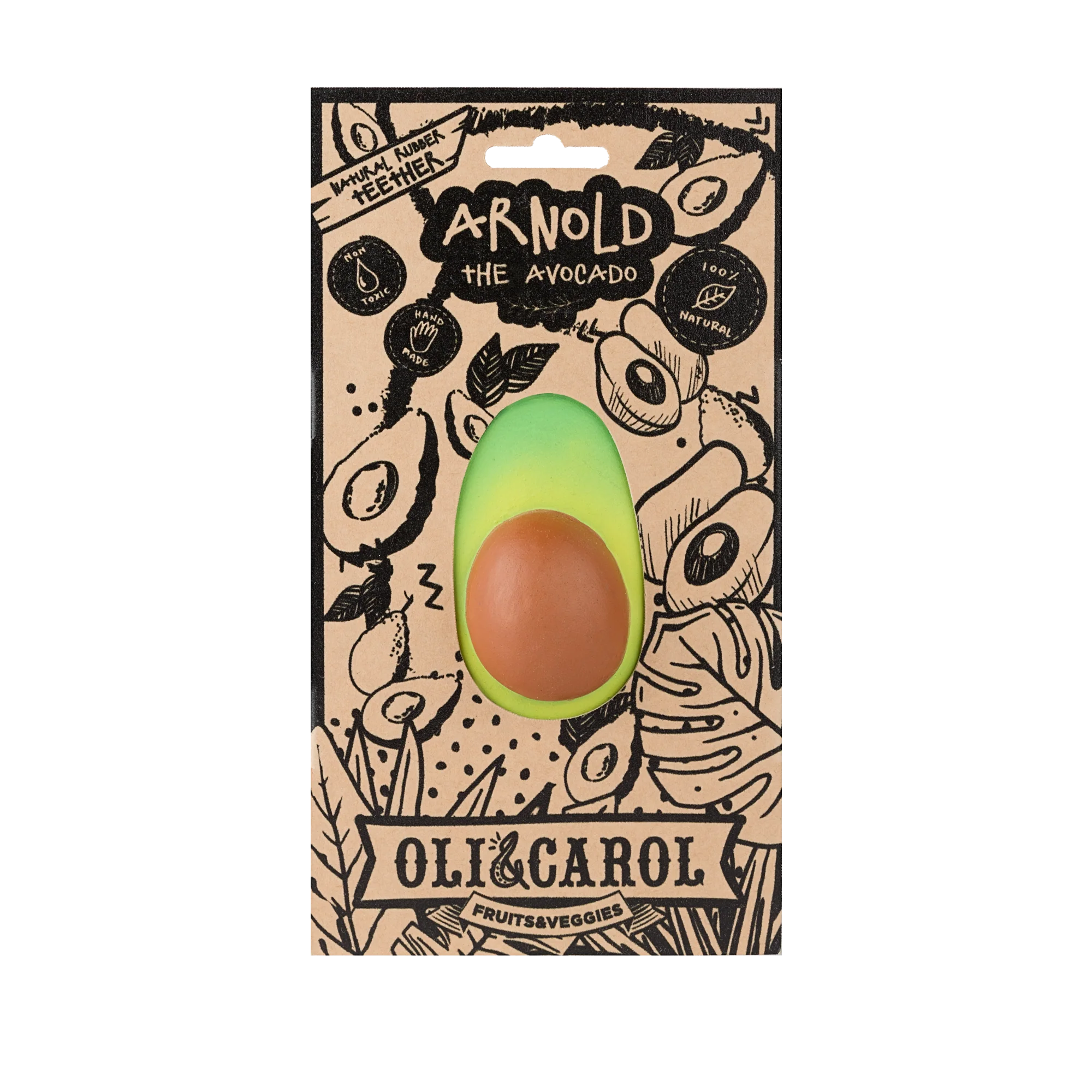 Arnold Avocado Rubber Teether