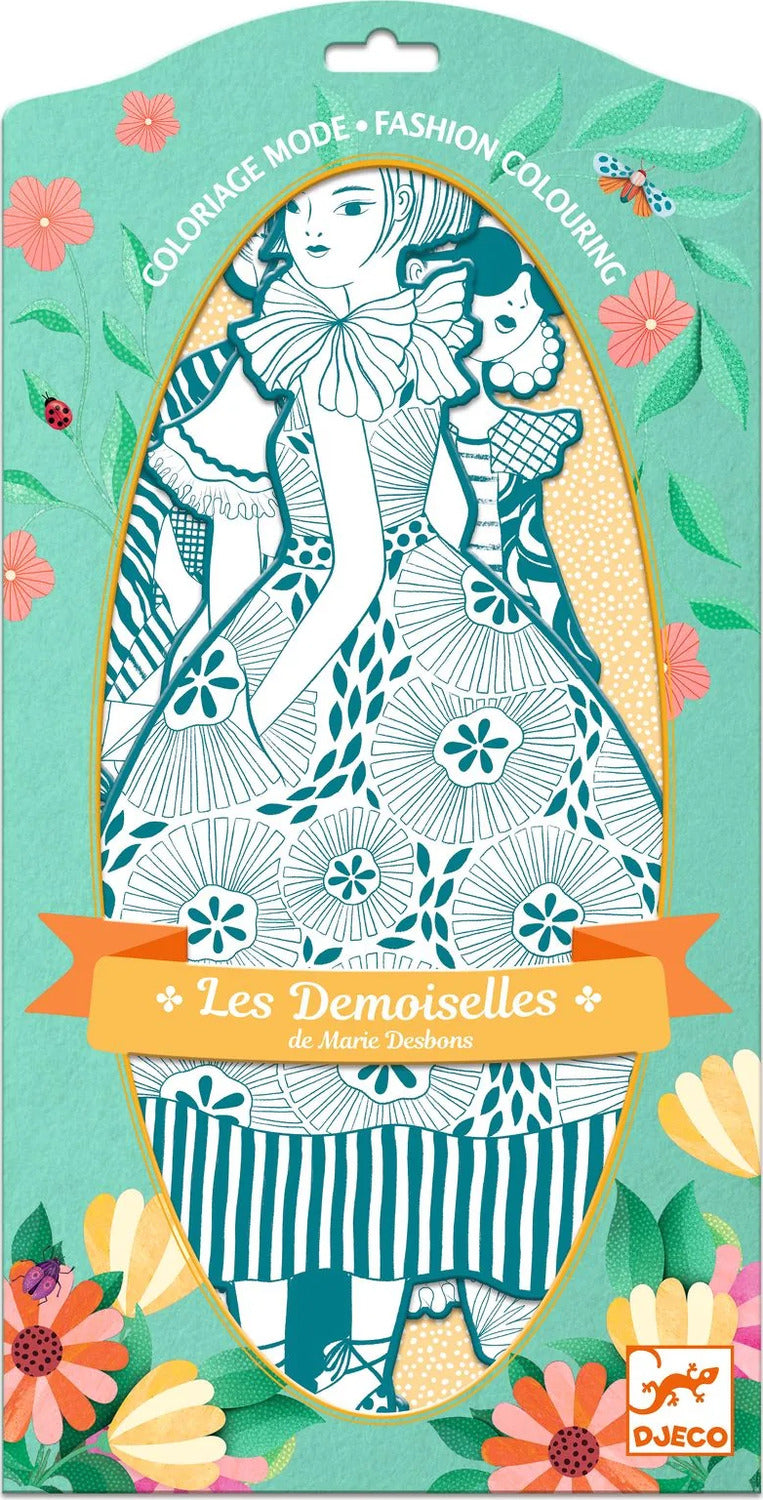 Les Demoiselles Rebekka & Friends Fashion Colouring Paper Dolls