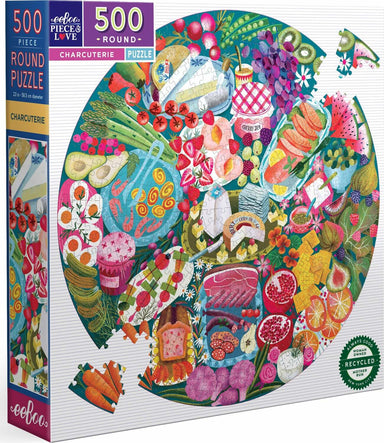 Charcuterie 500 Piece Round Puzzle