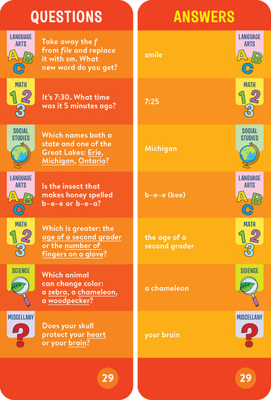 Brain Quest 2nd Grade Smart Cards Revised 5th Edition