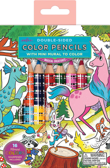 Double-Sided Colored Pencils with Mini Mural - Magical Creatures