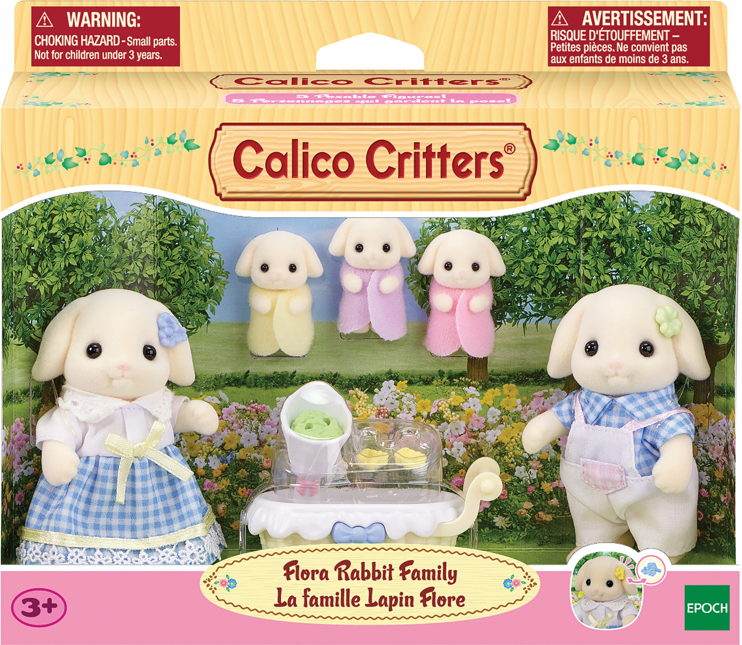 Calico Critters Flora Rabbit Family