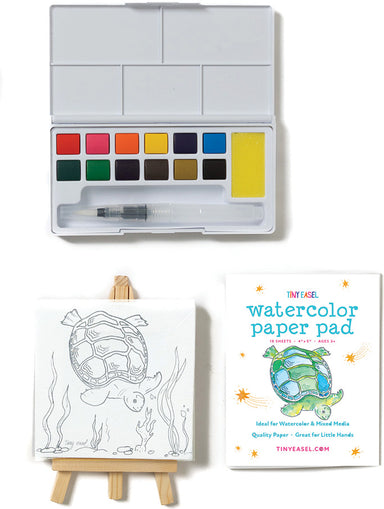 Tiny Easel Mini Turtle Art Kit