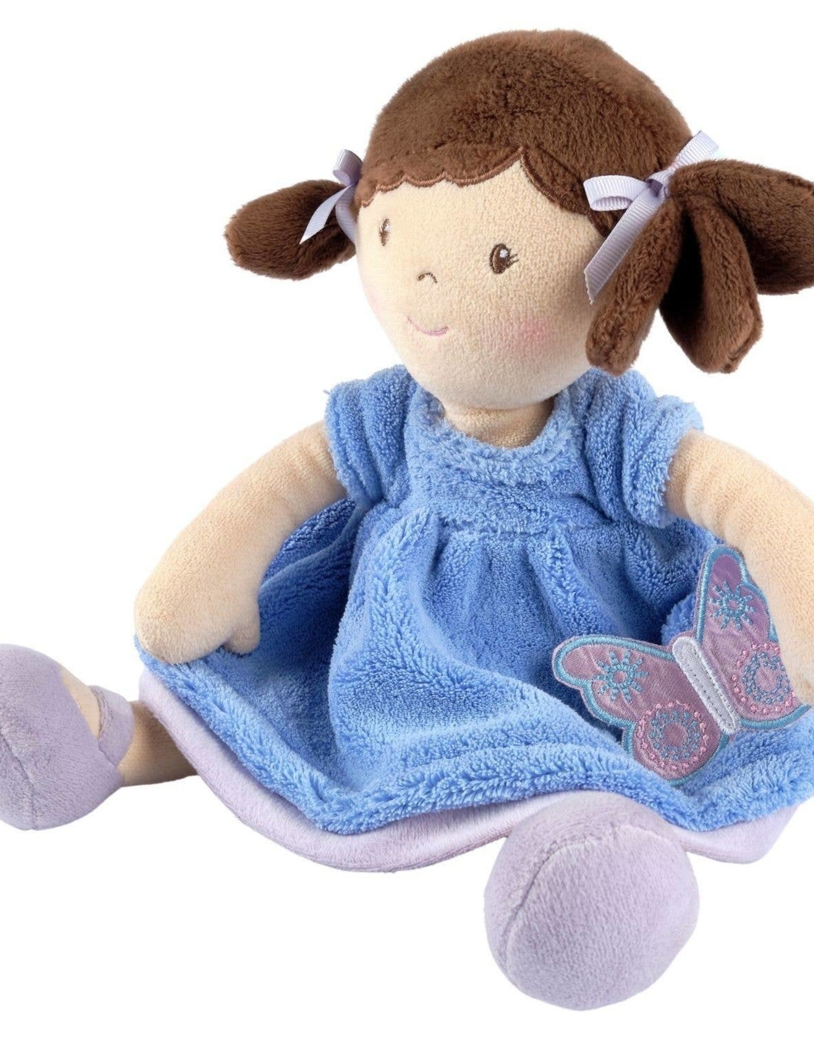 Pari ‐ Brown Hair in Blue & Purple Dress