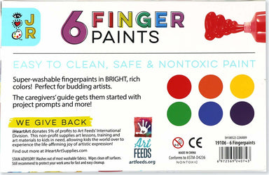 iHeartArt JR  6 Washable Finger Paints