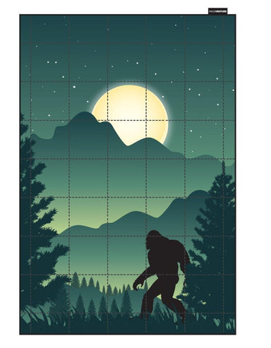 Moon Rise Bigfoot Adventure Packable Camping Blanket