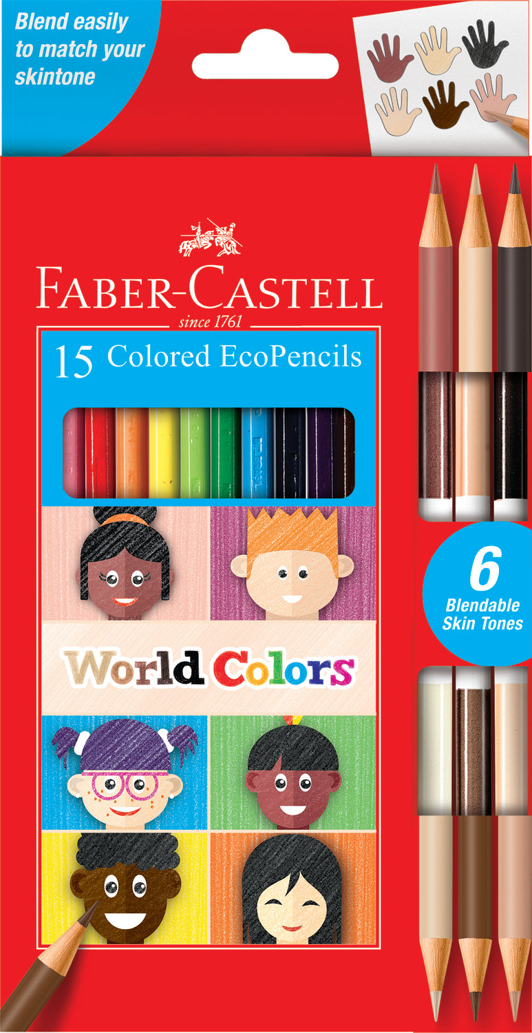 World Colors - 15 Colored Ecopencils