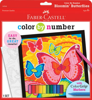 Color By Number Bloomin' Butterflies