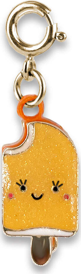 Gold Orange Popsicle Charm