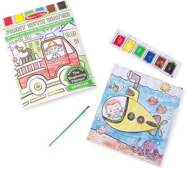 Vehicles Paint with Water Kids' Art Pad