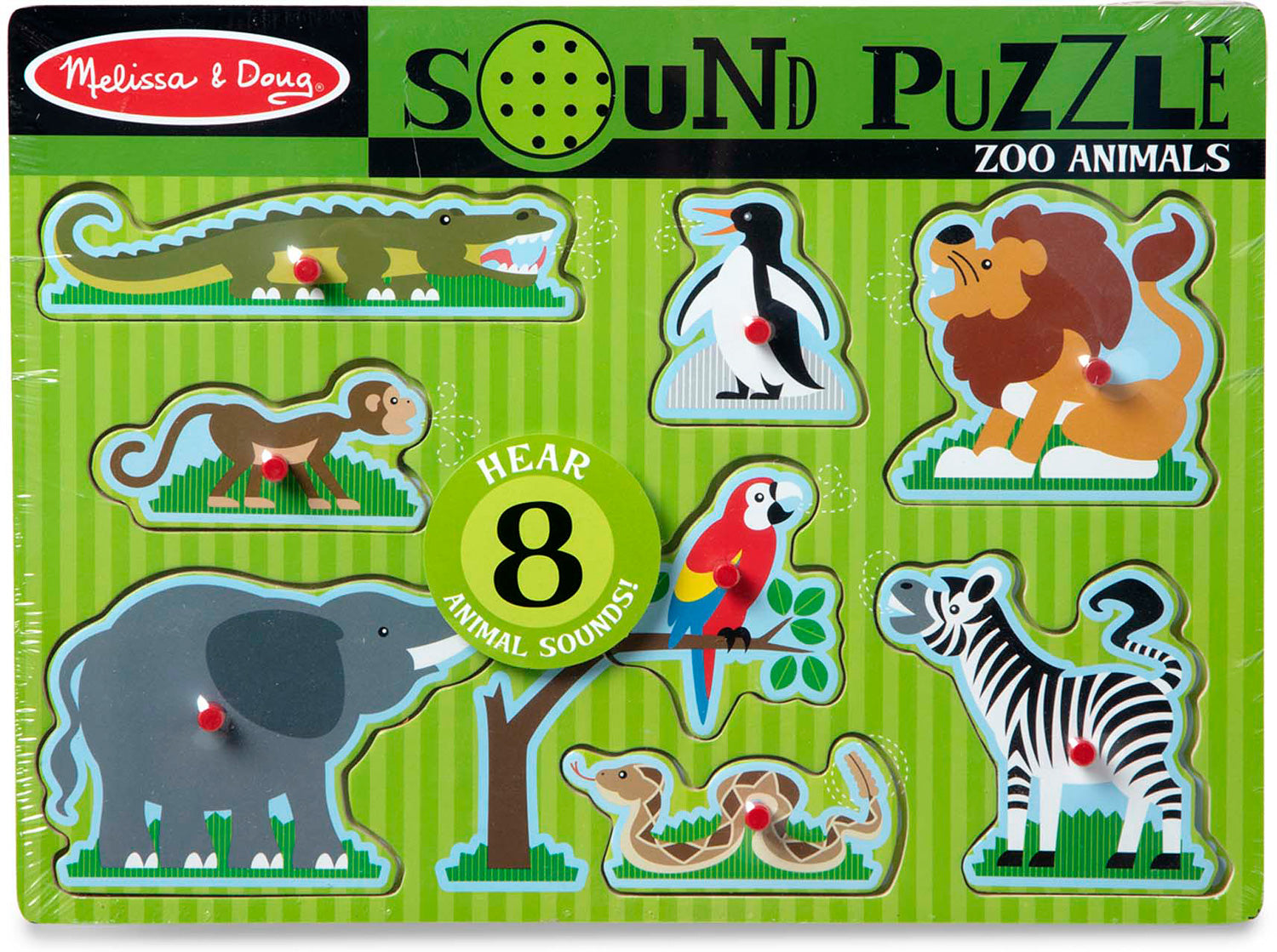 Zoo Animals Sound Puzzle - 8 Pieces