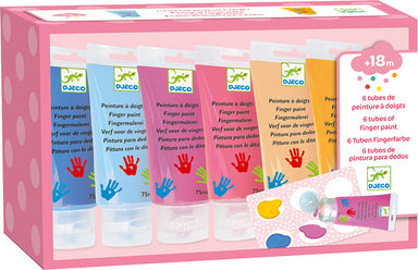 6 Sweet Finger Paint Tube Set