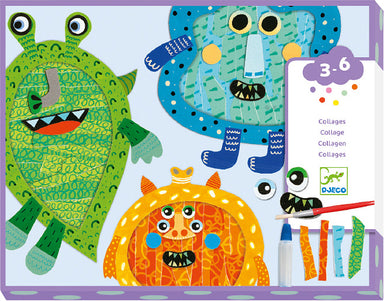 Happy Monsters Tear & Stick Collages