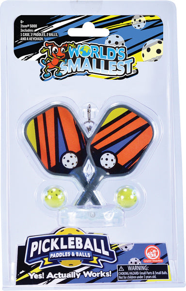 World's Smallest Pickleball Paddles & Balls