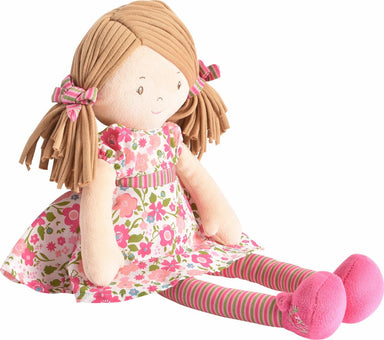 Fran Light Brown Hair with Dark Pink & Green Dress