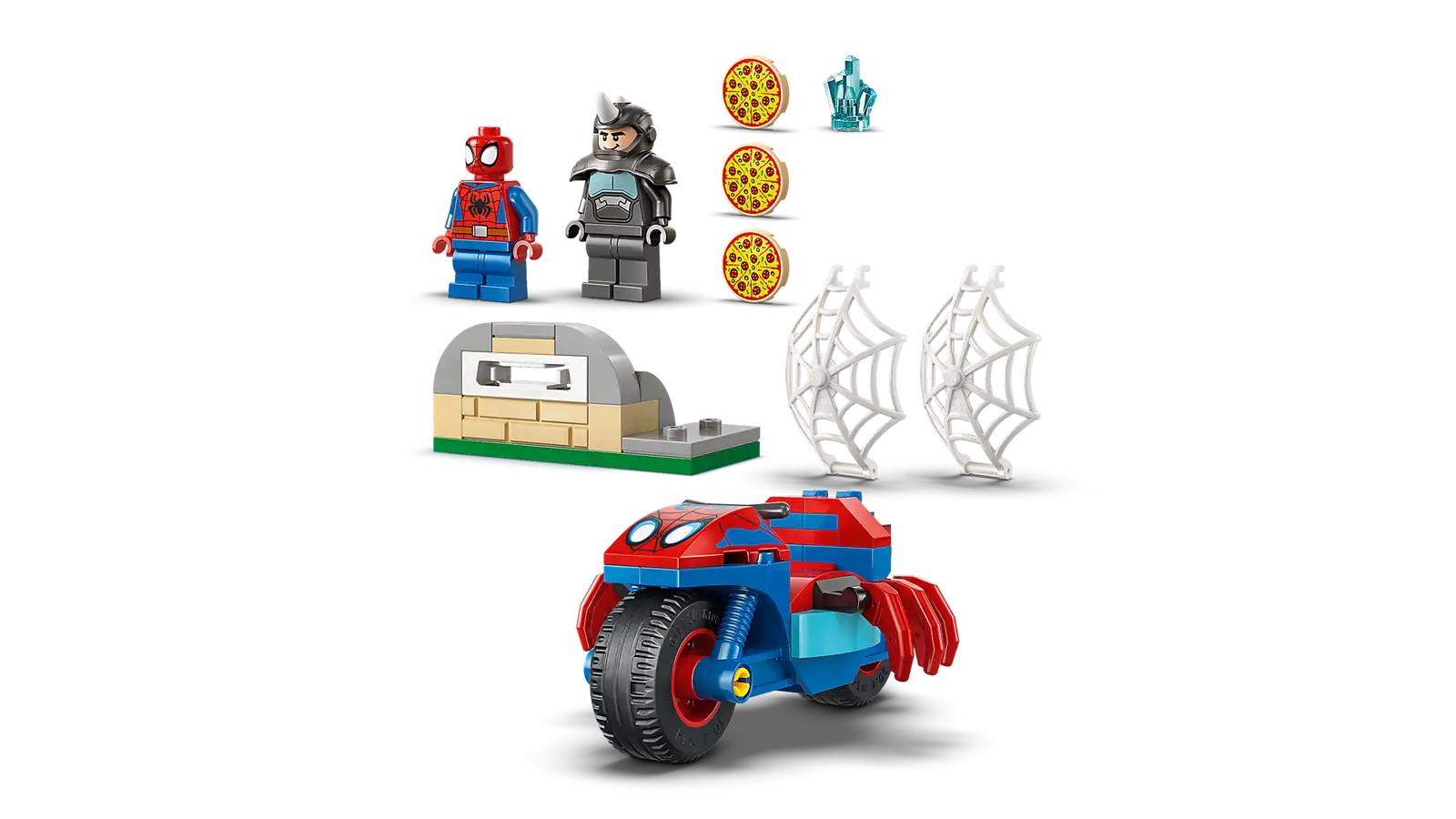 11206 Spidey on his Motorcycle vs. Rhino