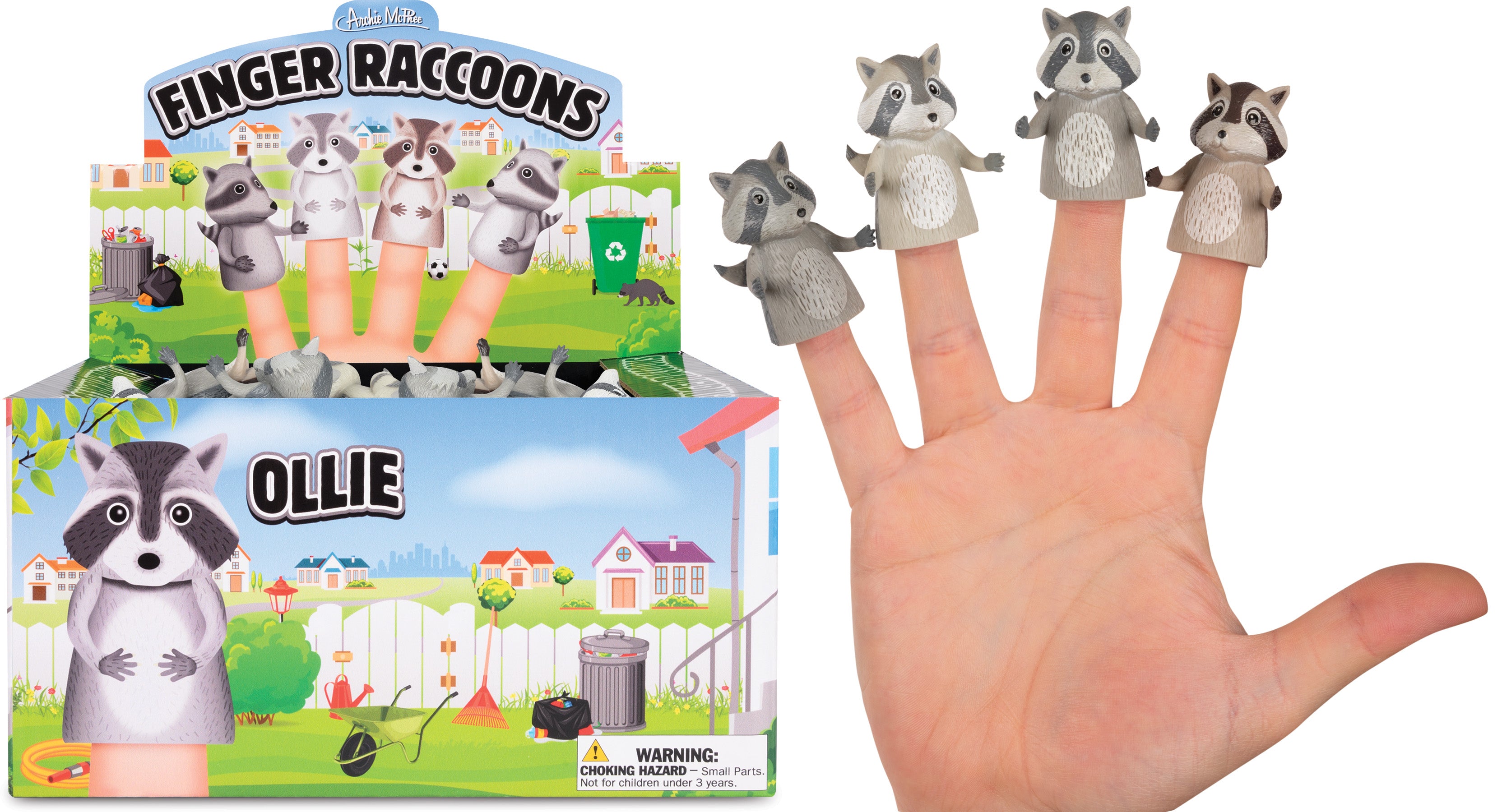 Raccoon Finger Puppets