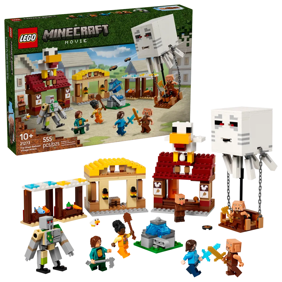 The Ghast Balloon Village Attack Lego