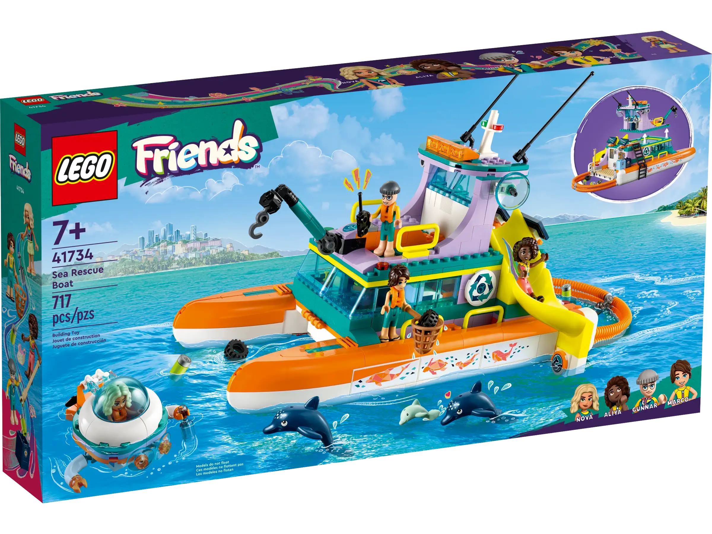 41734 Sea Rescue Boat — Piccolo Mondo Toys 41734 Sea Rescue Boat — Piccolo Mondo Toys