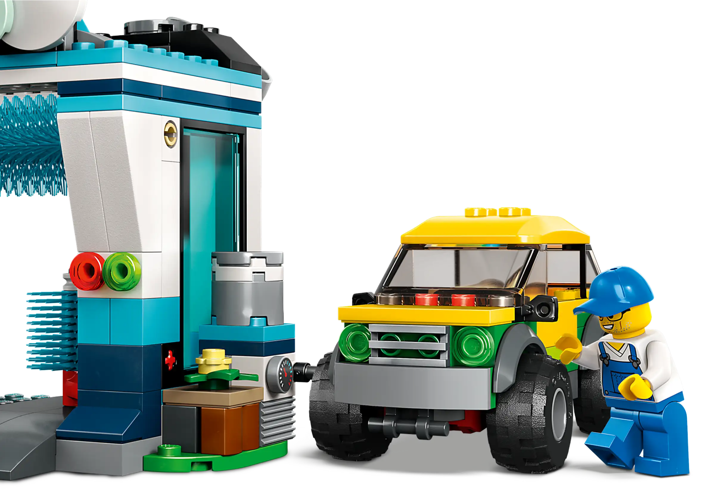 Lego car online wash gas station