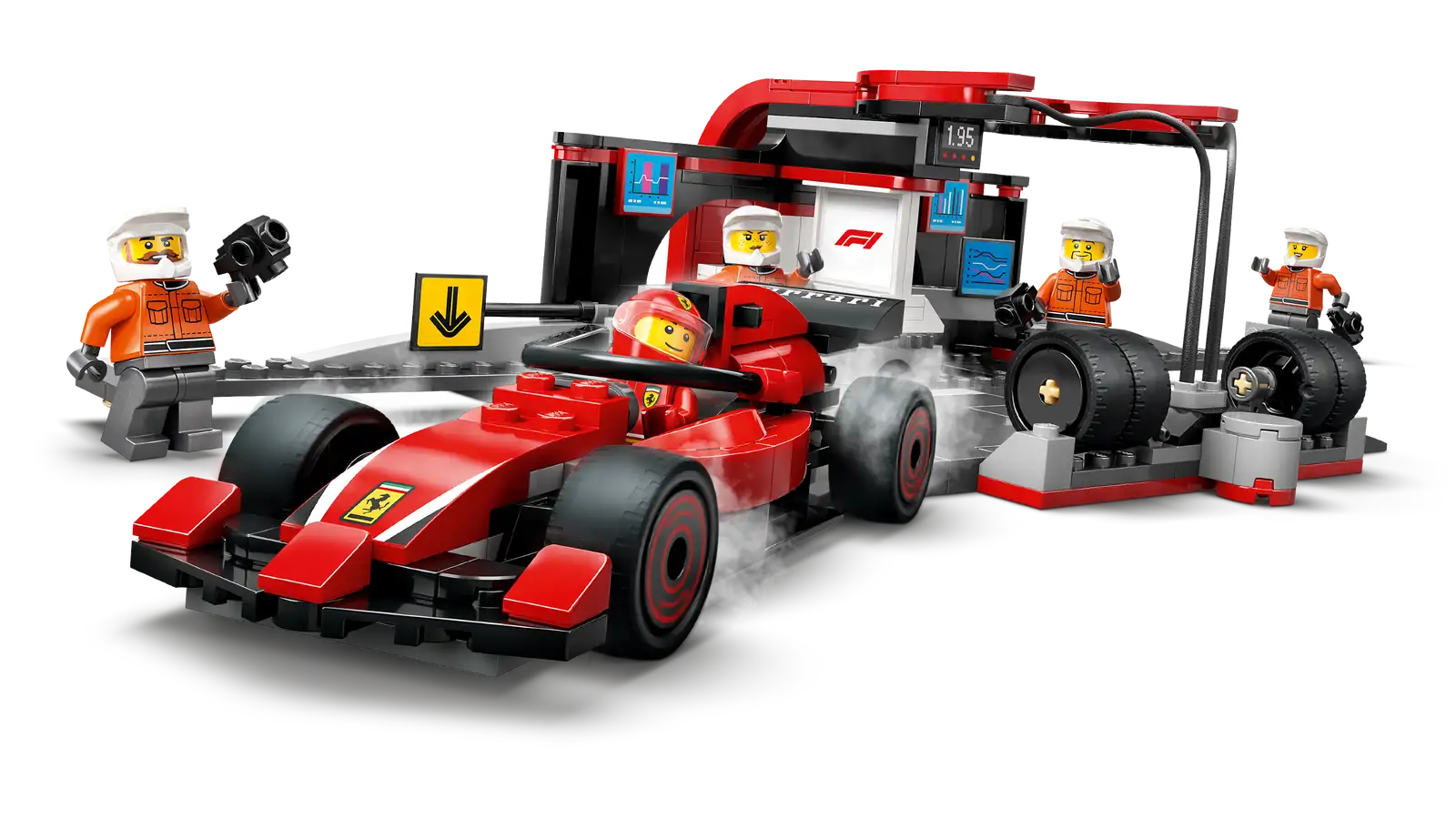 60443 F1® Pit Stop & Pit Crew with Ferrari Car