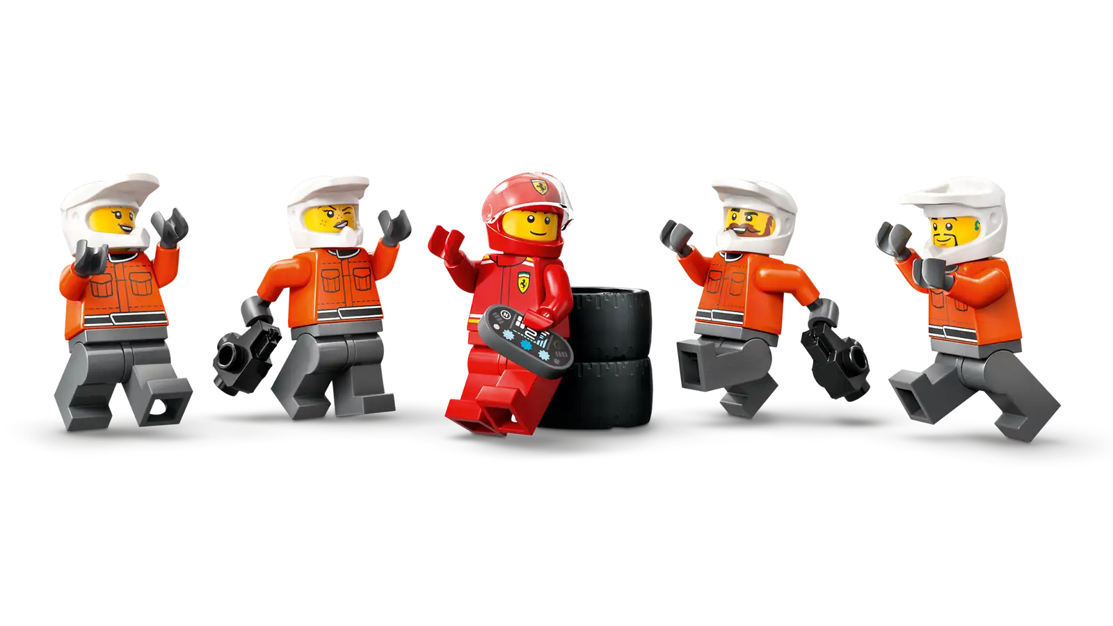 60443 F1® Pit Stop & Pit Crew with Ferrari Car