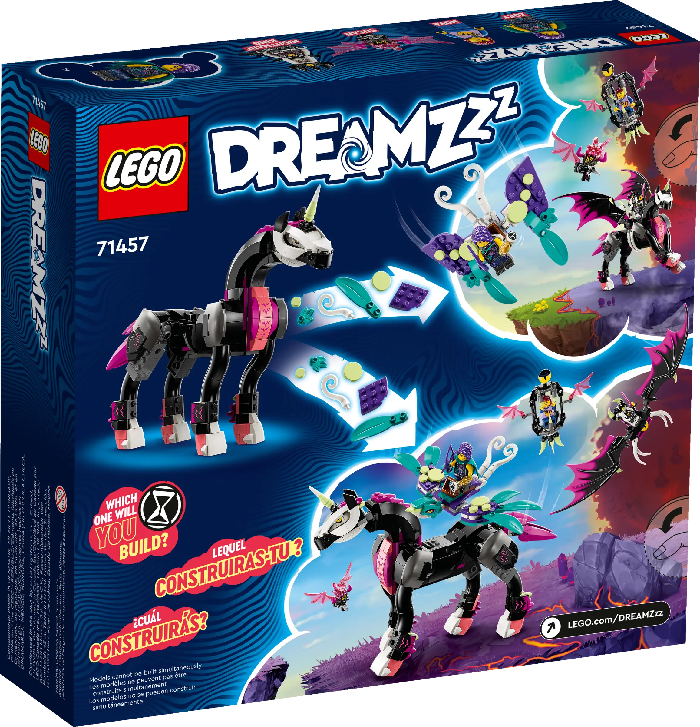 LEGO DREAMZzz Pegasus Flying Horse 71457 Building Toy Set, Fantasy Action  Figure Creature, Comes with 3 Minifigures Including The Nightmare King