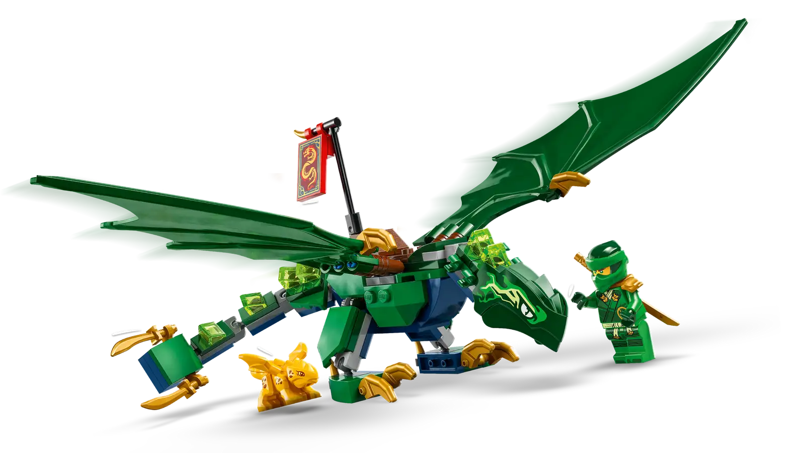 71829 Lloyd's Green Forest Dragon — Piccolo Mondo Toys 71829 Lloyd's Green Forest Dragon — Piccolo Mondo Toys