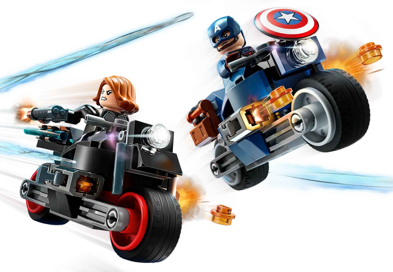 76260 Black Widow Captain America Motorcycles Piccolo Mondo Toys