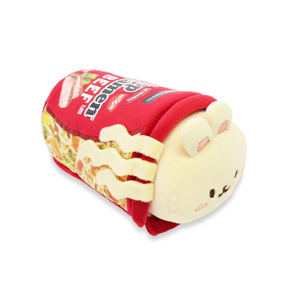 Top Ramen Cup Beef Bunniroll Small Anirollz Plush Blanket