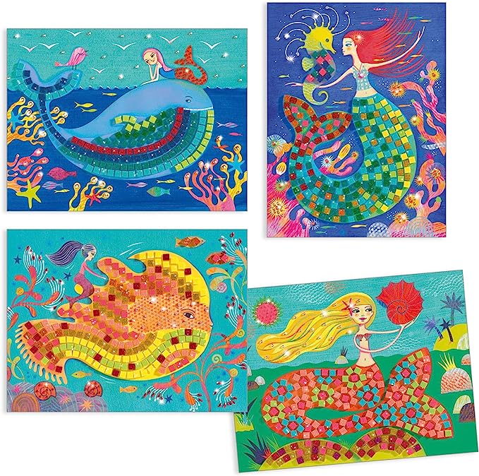 Mermaid’s Song Sticker and Jewel Mosaic Craft Kit