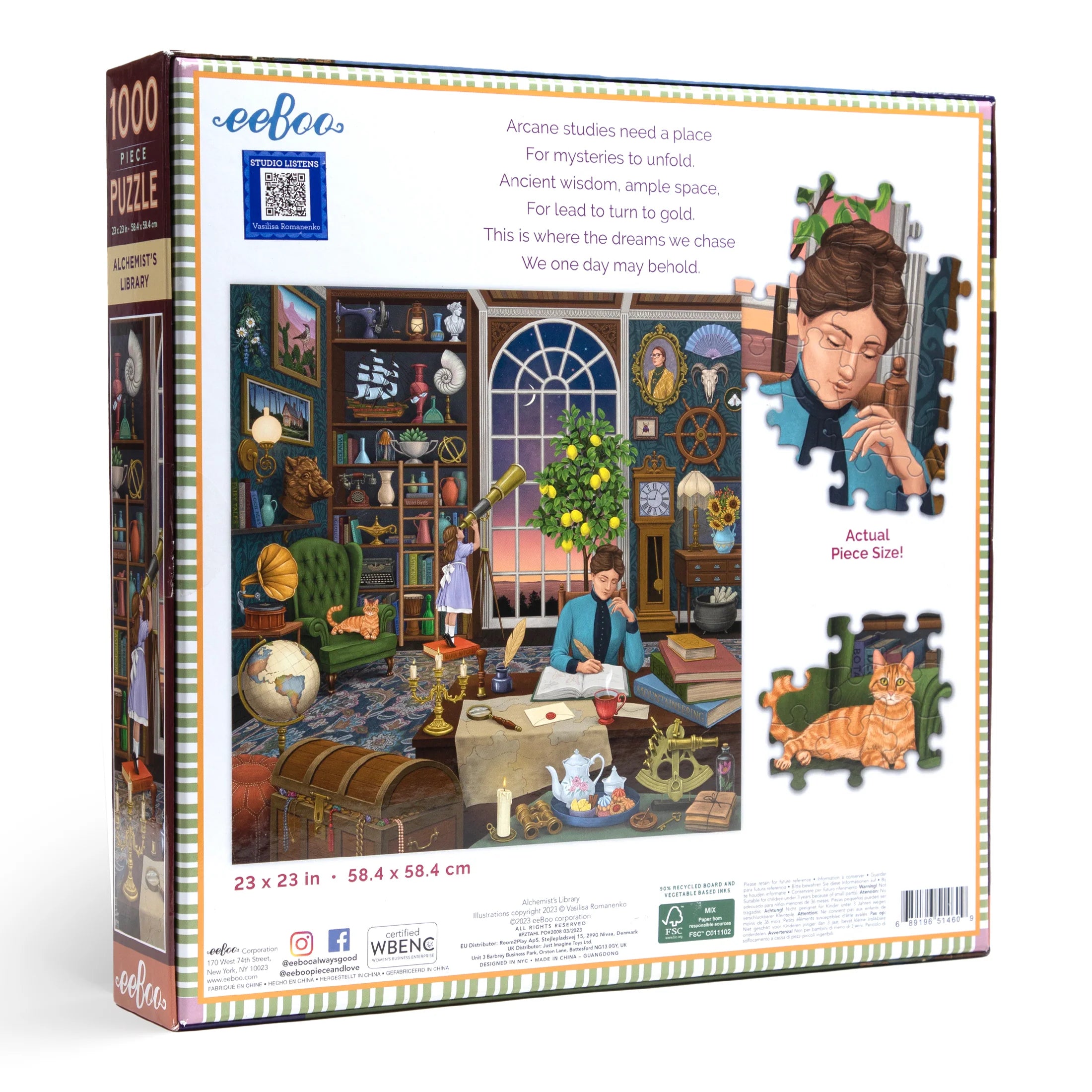 Alchemist's Library 1000 Pc Square Puzzle
