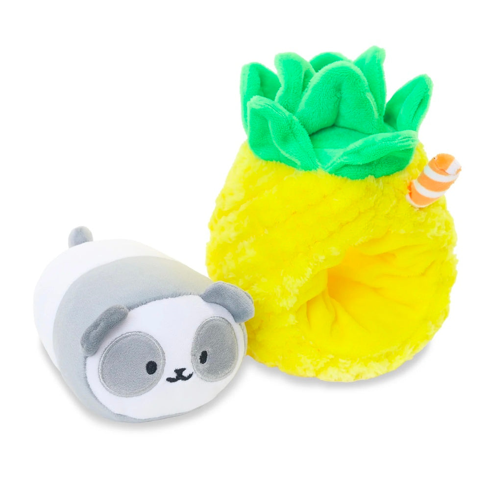 Aloha Pineapple Juice Pandaroll Small Anirollz Plush Blanket