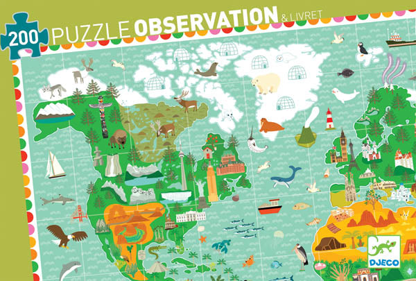 Around the World Observation 200 Piece Puzzle