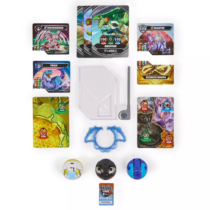 Bakugan Starter 3- Pack Special Attack Mantid, Titanium Dragonoid, Trox