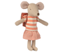 Big Sister Tricycle Mouse with Coral Backpack