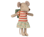 Big Sister Tricycle Mouse with Green Backpack
