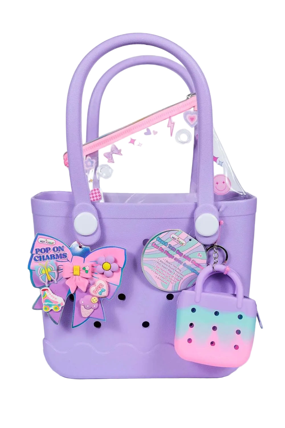 Bowtiful Beach Tote Bag with Charms