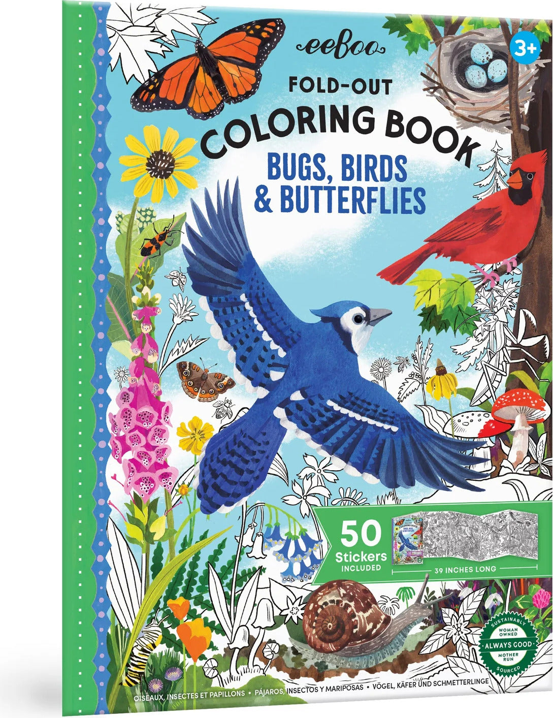 Bugs, Birds, & Butterflies Coloring Book