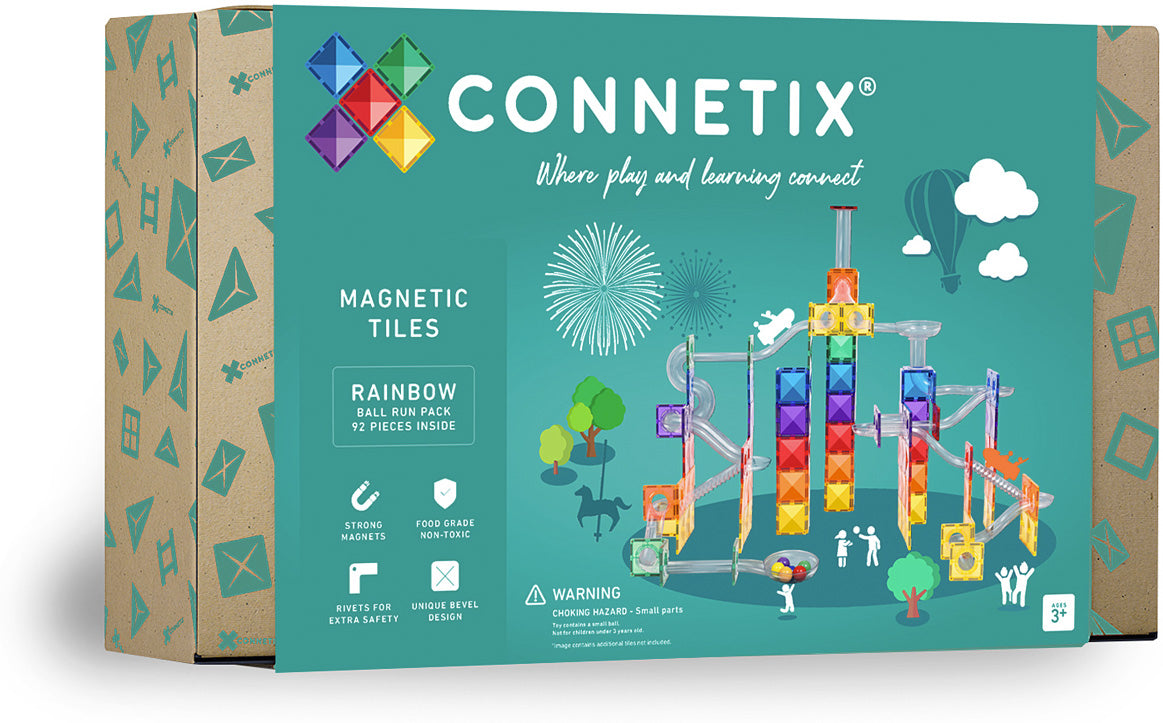 CONNETIX Rainbow Ball Run Pack 92 Pieces